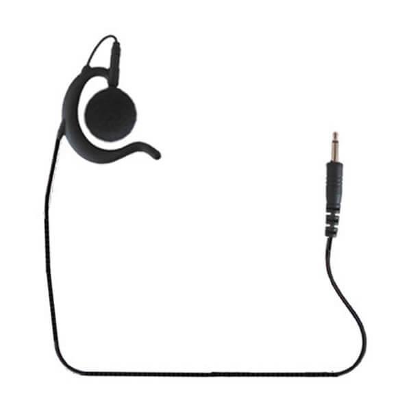 2.5mm 'Twist & Lock' Large Black Earhook "Police Style" Earpiece for ITRQ Microphone System (WPEH - TL) - Wireless Pacific - WPEH - TL
