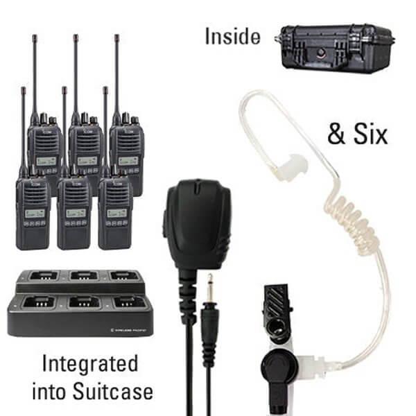 Icom IC-F2100D/F1100D iDAS Digital Portable Radio "Six Pack"-Icom-ICF21-11DS-6-TEP-S