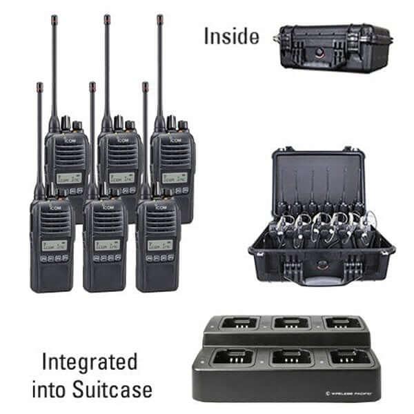 Icom IC-F2100D/F1100D iDAS Digital Portable Radio "Six Pack"-Icom-ICF21-11DS-6-S