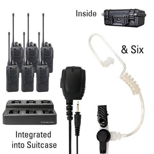 Icom IC-F2100D/F1100D iDAS Digital Portable Radio "Six Pack"-Icom-ICF21-11D-6-TEP-S