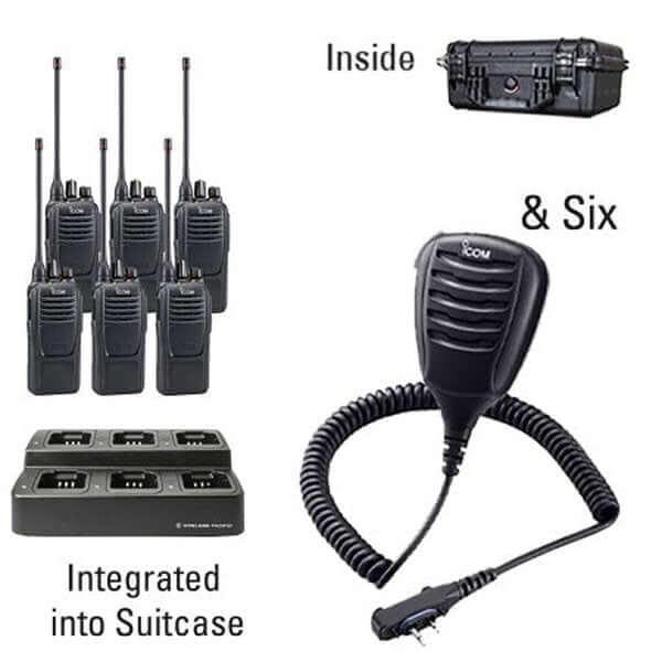 Icom IC-F2100D/F1100D iDAS Digital Portable Radio "Six Pack"-Icom-ICF21-11D-6-168-S