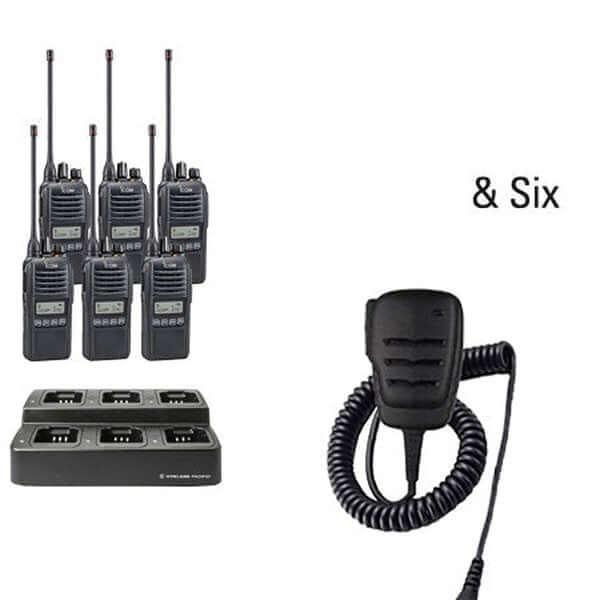 Icom IC-F2100D/F1100D iDAS Digital Portable Radio "Six Pack"-Icom-ICF21-11DS-6-RSM