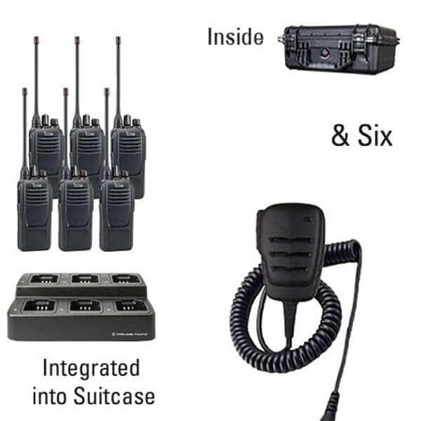Icom IC-F2100D/F1100D iDAS Digital Portable Radio "Six Pack"-Icom-ICF21-11D-6-RSM-S
