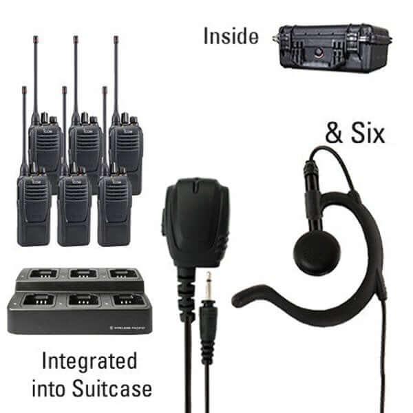 Icom IC-F2100D/F1100D iDAS Digital Portable Radio "Six Pack"-Icom-ICF21-11D-6-BEH-S