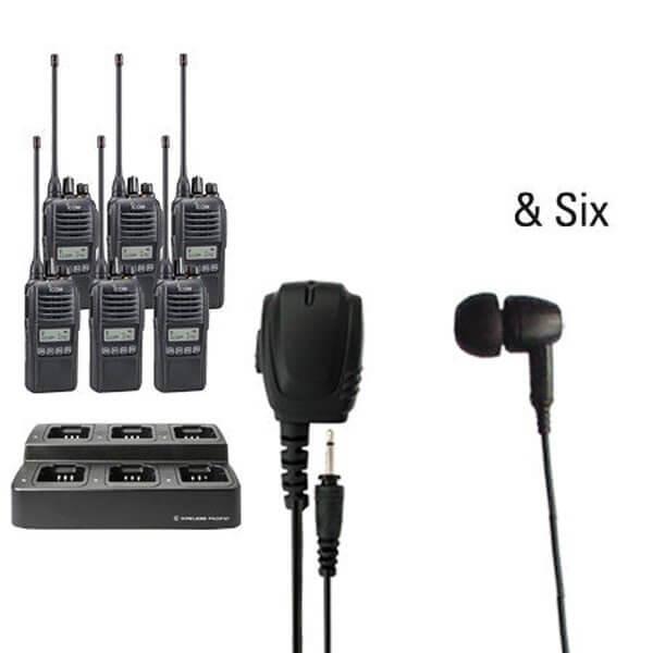 Icom IC-F2100D/F1100D iDAS Digital Portable Radio "Six Pack"-Icom-ICF21-11DS-6-EB