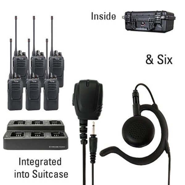 Icom IC-F2100D/F1100D iDAS Digital Portable Radio "Six Pack"-Icom-ICF21-11D-6-EH-S