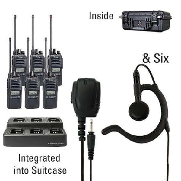 Icom IC-F2100D/F1100D iDAS Digital Portable Radio "Six Pack"-Icom-ICF21-11DS-6-BEH-S