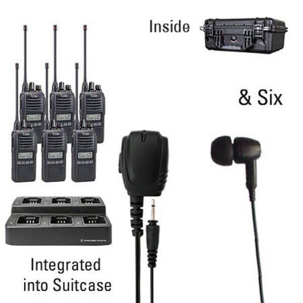 Icom IC-F2100D/F1100D iDAS Digital Portable Radio "Six Pack"-Icom-ICF21-11DS-6-EB-S