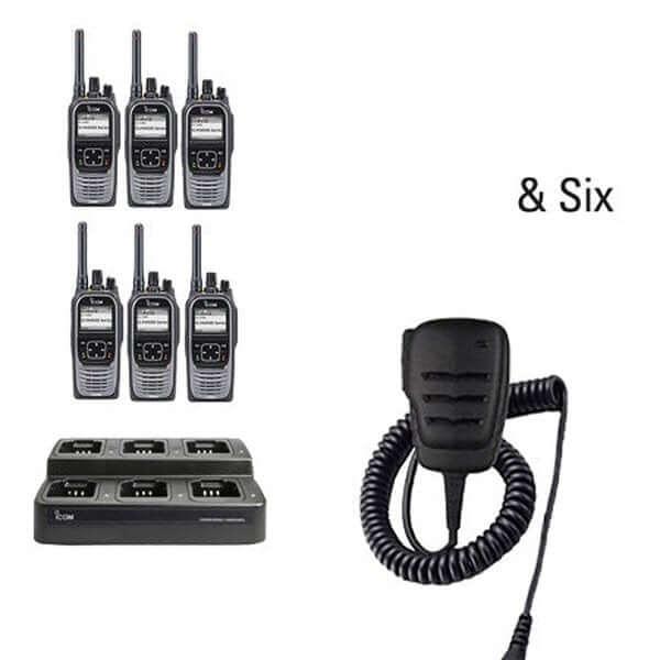 Icom IC-F4400D / F3400D NXDN iDAS Digital Portable Radio "Six Pack"-Icom-ICF44-34DS-6-RSM