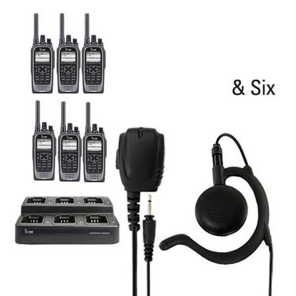Icom IC - F4400D / F3400D NXDN IDAS Digital Two Way Radio Bundle Package - Icom - ICF44 - 34DT - 6 - EH