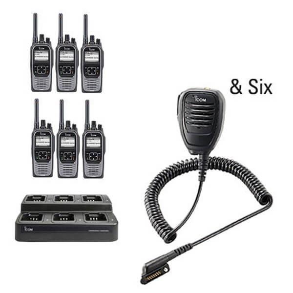 Icom IC - F4400D / F3400D NXDN IDAS Digital Two Way Radio Bundle Package - Icom - ICF44 - 34DS - 6 - 168