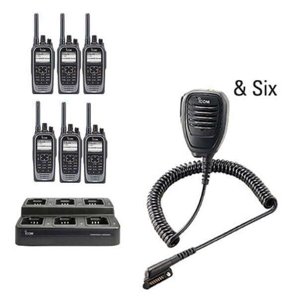 Icom IC - F4400D / F3400D NXDN IDAS Digital Two Way Radio Bundle Package - Icom - ICF44 - 34DT - 6 - 168