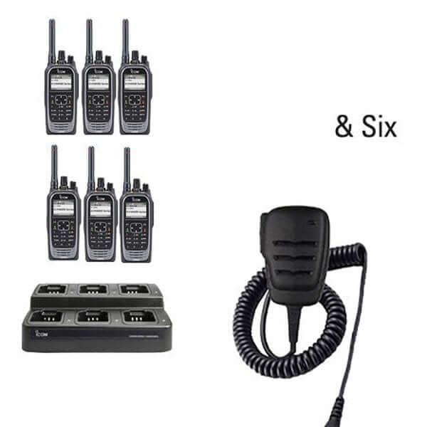Icom IC - F4400D / F3400D NXDN IDAS Digital Two Way Radio Bundle Package - Icom - ICF44 - 34DT - 6 - RSM