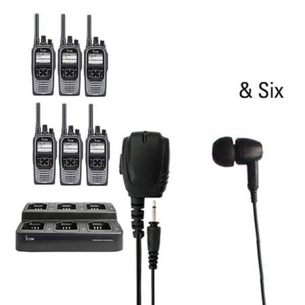 Icom IC - F4400D / F3400D NXDN IDAS Digital Two Way Radio Bundle Package - Icom - ICF44 - 34DS - 6 - EB