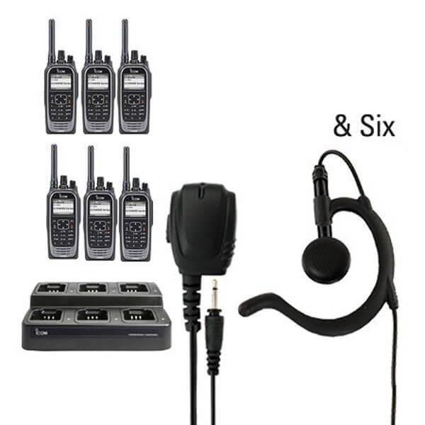 Icom IC - F4400D / F3400D NXDN IDAS Digital Two Way Radio Bundle Package - Icom - ICF44 - 34DT - 6 - BEH