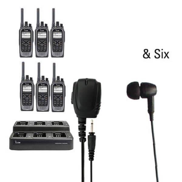 Icom IC - F4400D / F3400D NXDN IDAS Digital Two Way Radio Bundle Package - Icom - ICF44 - 34DT - 6 - EB