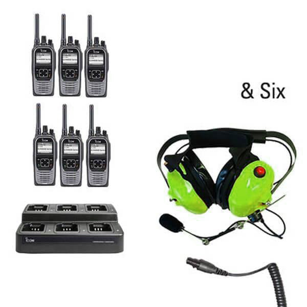 Icom IC - F4400D / F3400D NXDN IDAS Digital Two Way Radio Bundle Package - Icom - ICF44 - 34DS - 6 - SHD