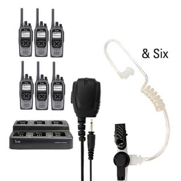 Icom IC - F4400D / F3400D NXDN IDAS Digital Two Way Radio Bundle Package - Icom - ICF44 - 34DS - 6 - TEP