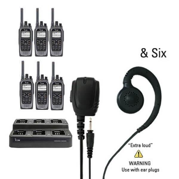 Icom IC - F4400D / F3400D NXDN IDAS Digital Two Way Radio Bundle Package - Icom - ICF44 - 34DT - 6 - LEH