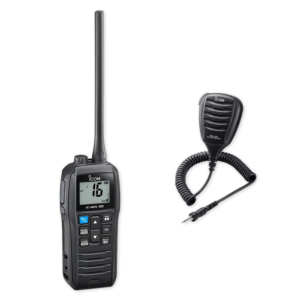 Icom IC - M25EURO EVO VHF Marine Radio | Float'n Flash, Waterproof IPX7 - Icom - IC - M25EURO - EVO - HM213