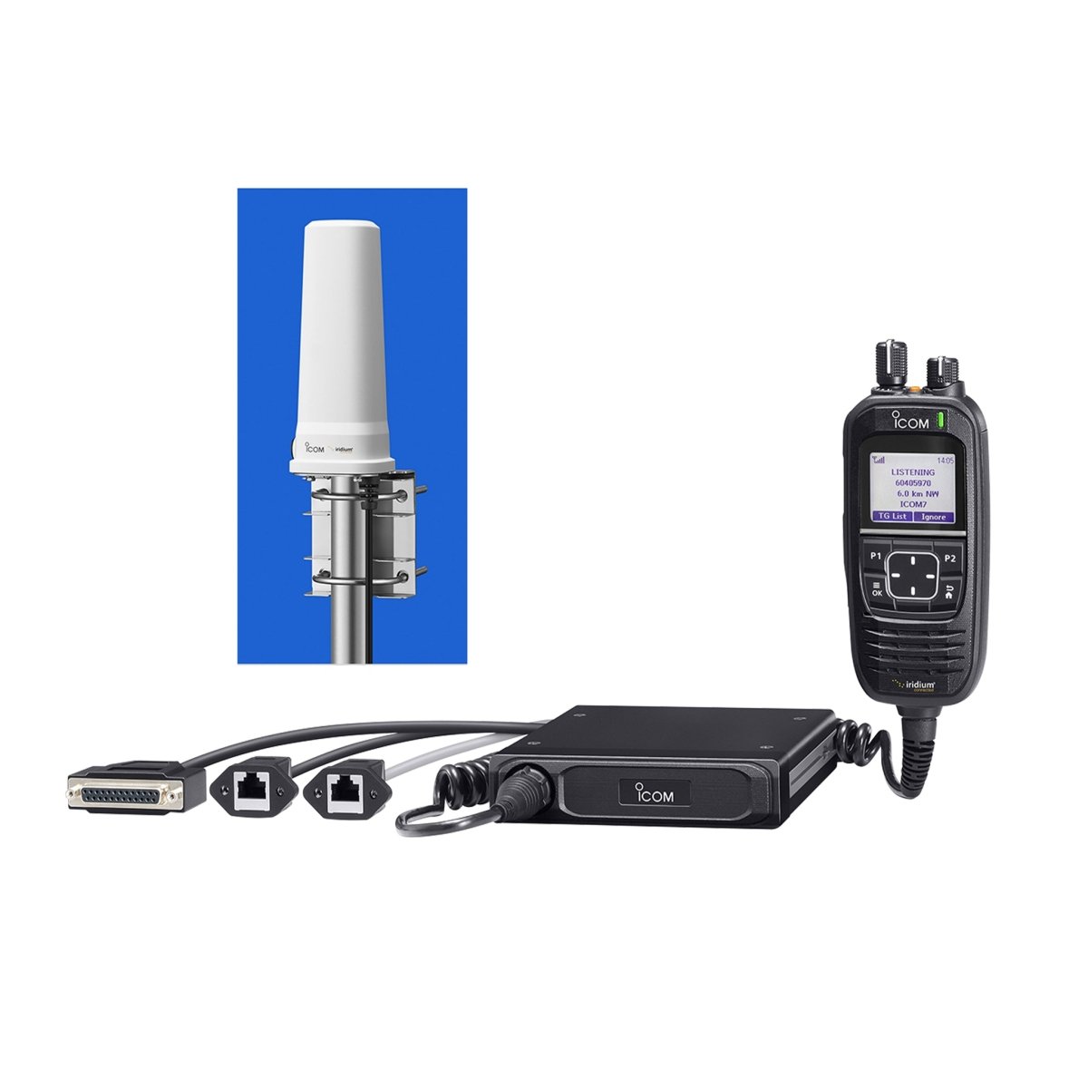 Icom IC - SAT100M Satellite PTT Iridium Mobile Radio - Icom - IC - SAT100M