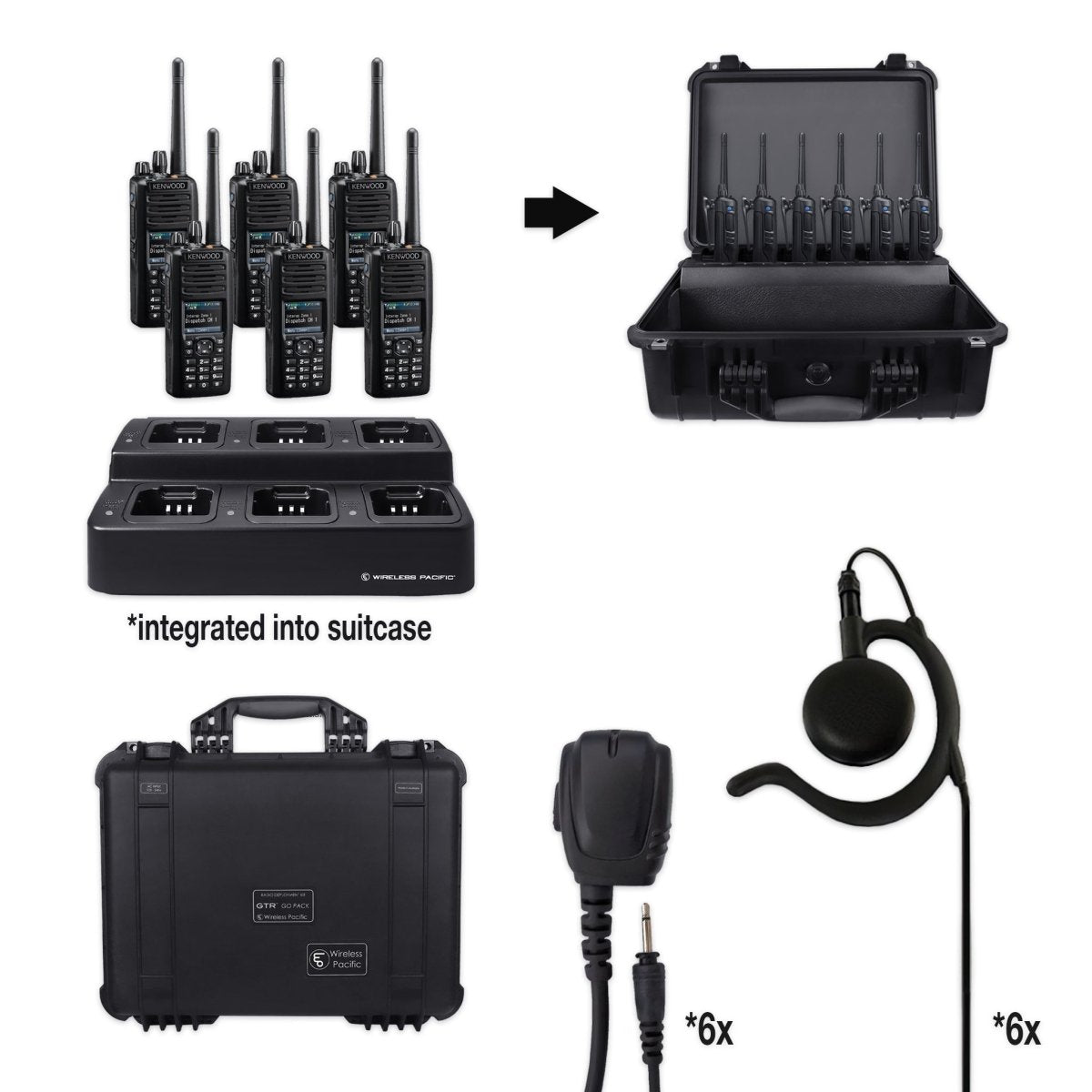 Kenwood NX - 5300 | UHF Digital (Multi - Mode) Two Way Radio Bundle Package - Kenwood -