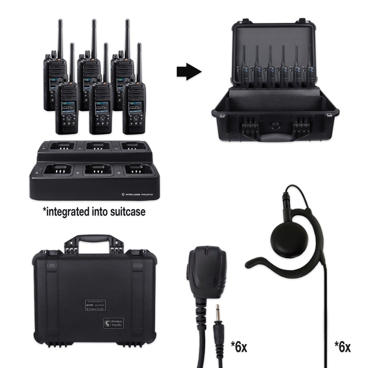 Kenwood NX - 5300 | UHF Digital (Multi - Mode) Two Way Radio Bundle Package - Kenwood -
