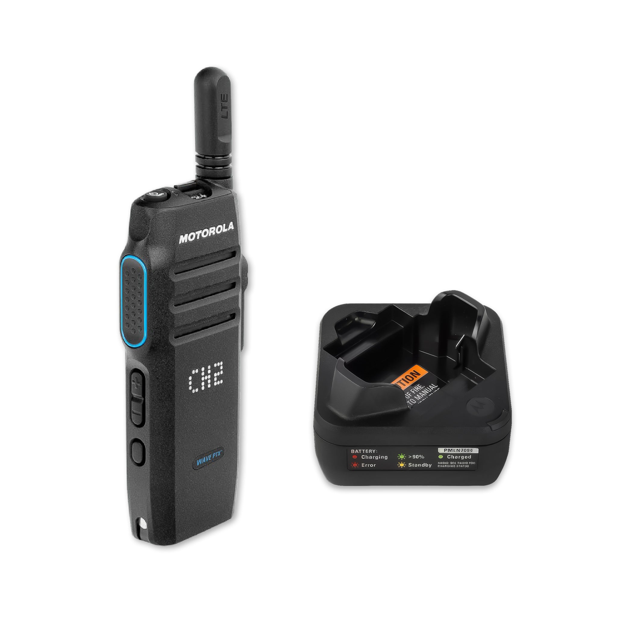 Motorola TLK 100 single-unit charger.