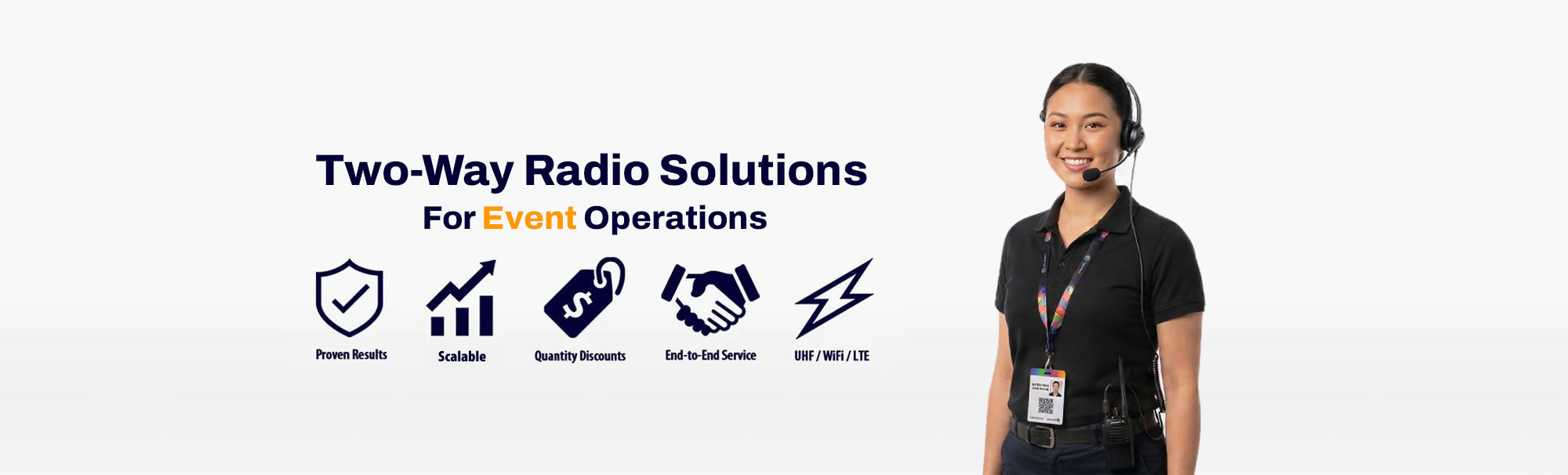 Reliable two-way radios for event operations and festival staff