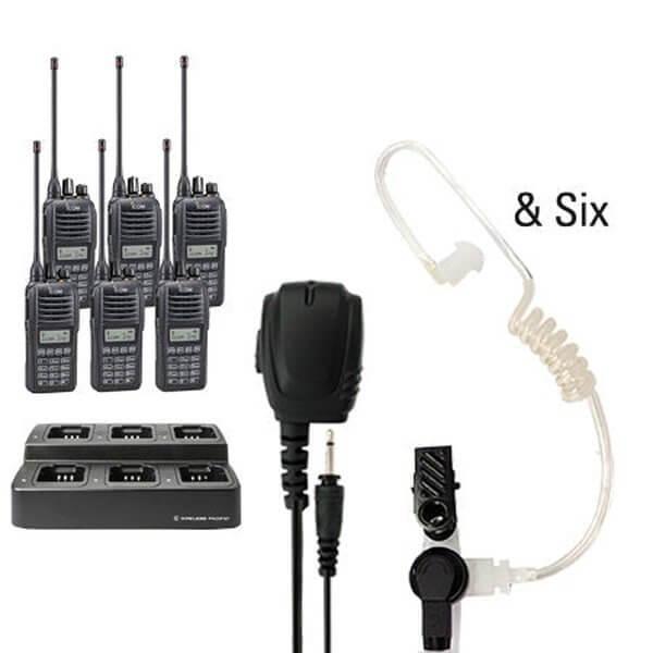 Icom IC-F2100D/F1100D iDAS Digital Portable Radio "Six Pack"-Icom-ICF21-11DT-6-TEP