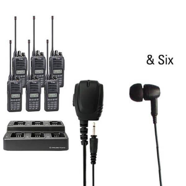 Icom IC-F2100D/F1100D iDAS Digital Portable Radio "Six Pack"-Icom-ICF21-11DT-6-EB