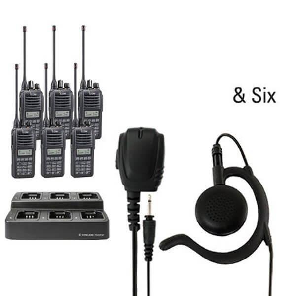 Icom IC-F2100D/F1100D iDAS Digital Portable Radio "Six Pack"-Icom-ICF21-11DT-6-EH
