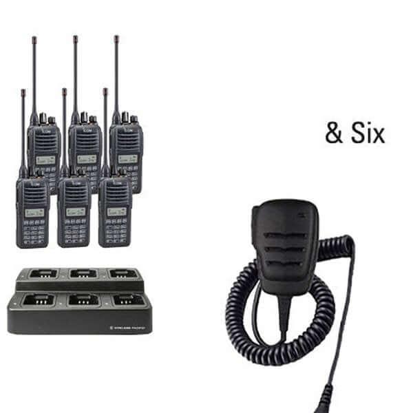 Icom IC-F2100D/F1100D iDAS Digital Portable Radio "Six Pack"-Icom-ICF21-11DT-6-RSM