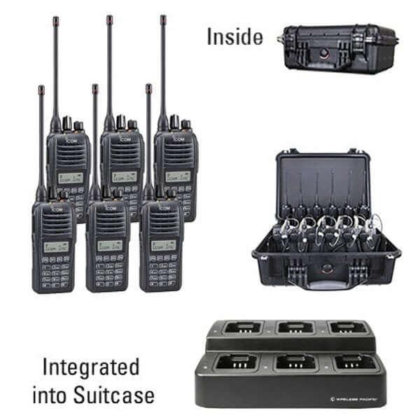 Icom IC-F2100D/F1100D iDAS Digital Portable Radio "Six Pack"-Icom-ICF21-11DT-6-S
