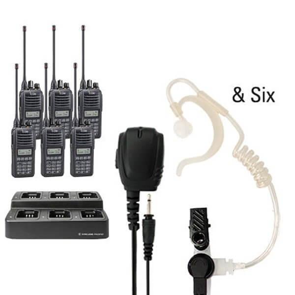 Icom IC-F2100D/F1100D iDAS Digital Portable Radio "Six Pack"-Icom-ICF21-11DT-6-TEH-N