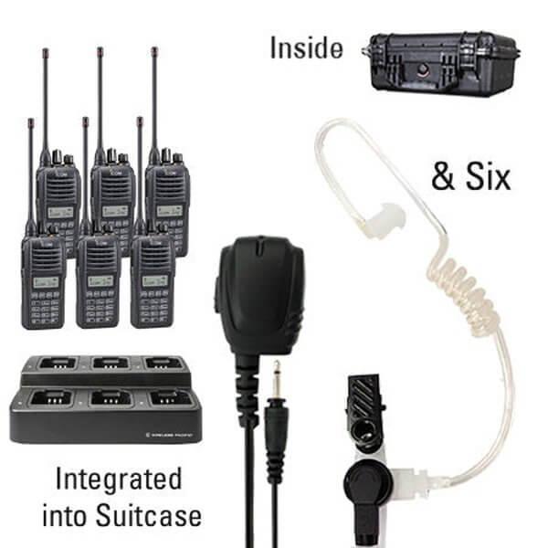 Icom IC-F2100D/F1100D iDAS Digital Portable Radio "Six Pack"-Icom-ICF21-11DT-6-TEP-S