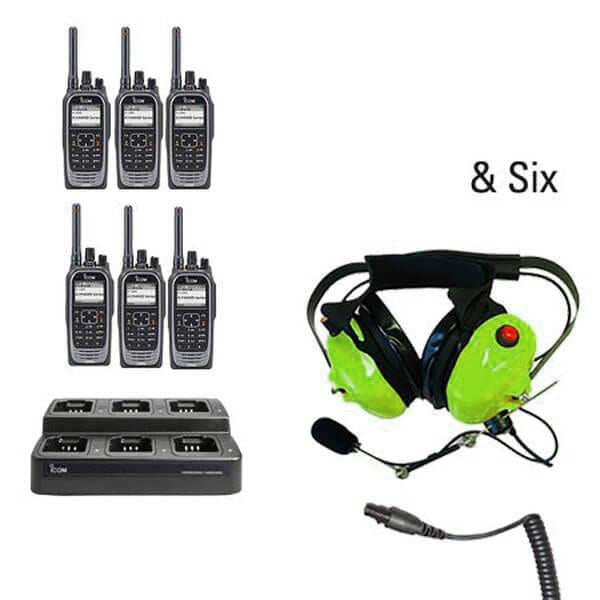 Icom IC - F4400D / F3400D NXDN IDAS Digital Two Way Radio Bundle Package - Icom - ICF44 - 34DT - 6 - SHD