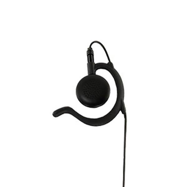 2.5mm 'Twist & Lock' Large Black Earhook "Police Style" Earpiece for ITRQ Microphone System (WPEH - TL) - Wireless Pacific - WPEH - TL