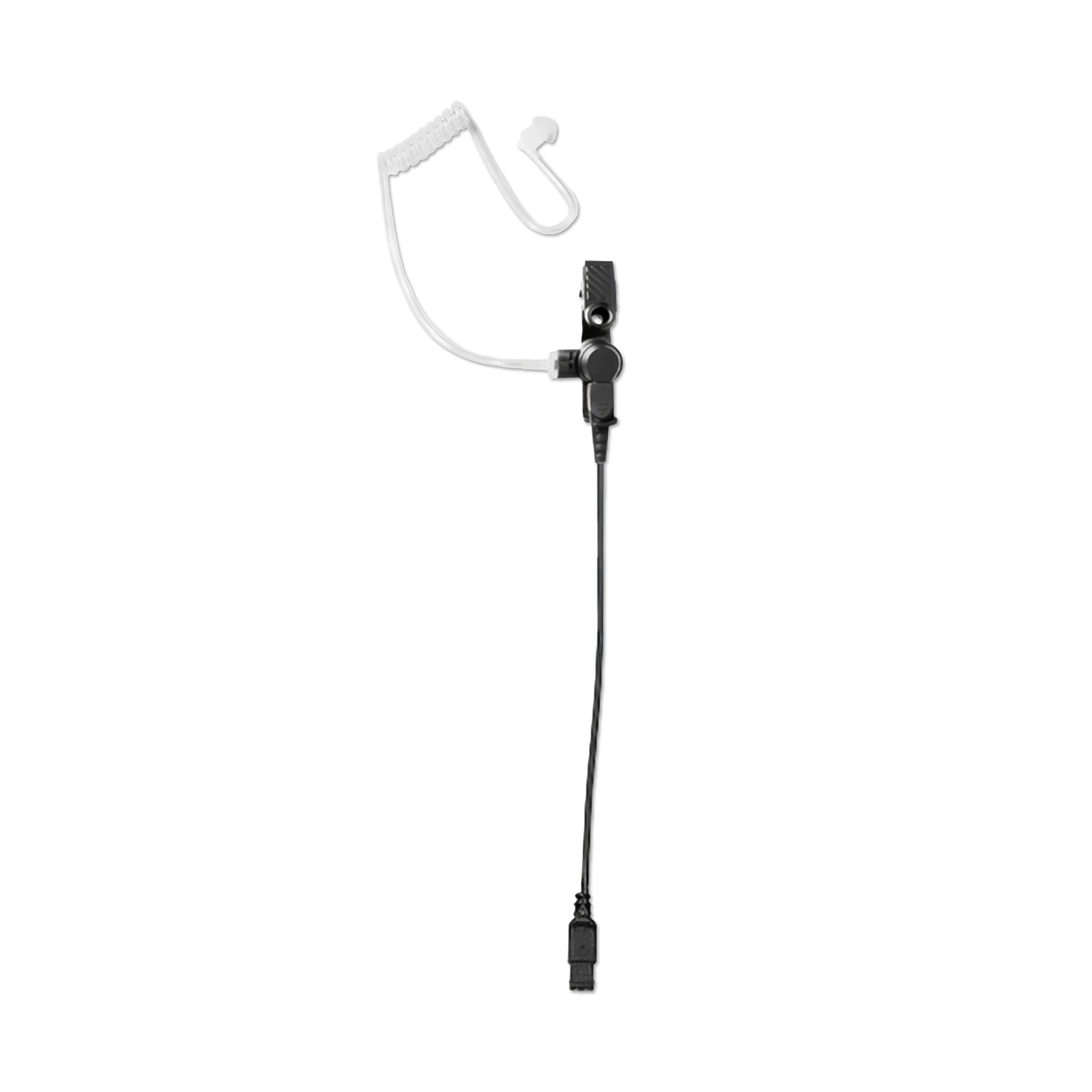 Clear eartube earpiece for secure swap system.