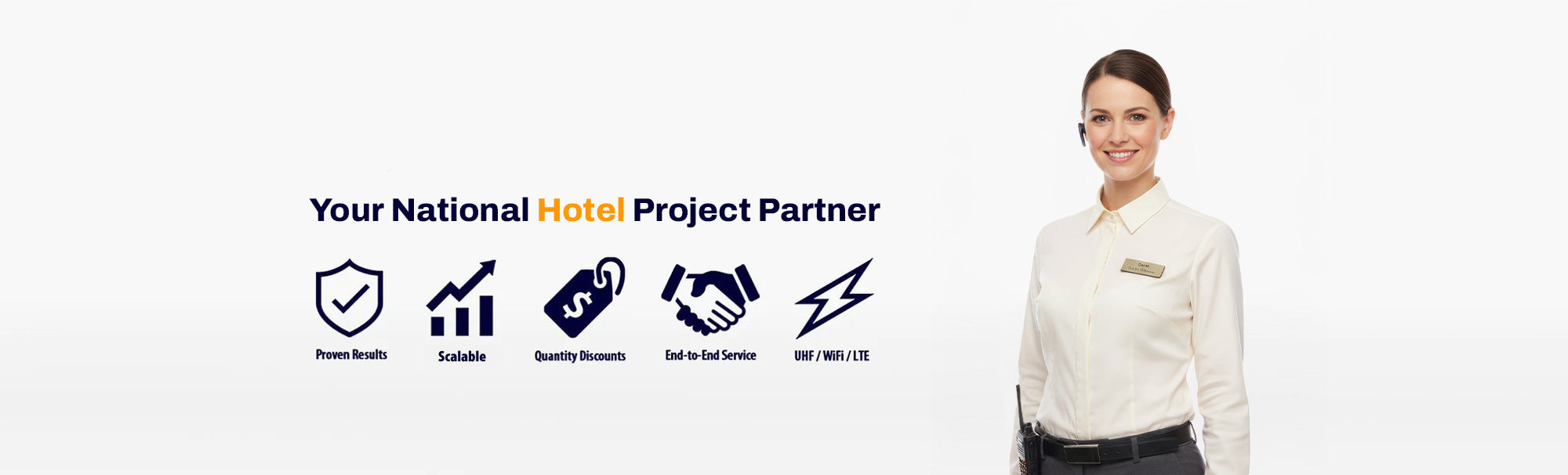 Shop two-way radios for hotels, motels, and accommodations.