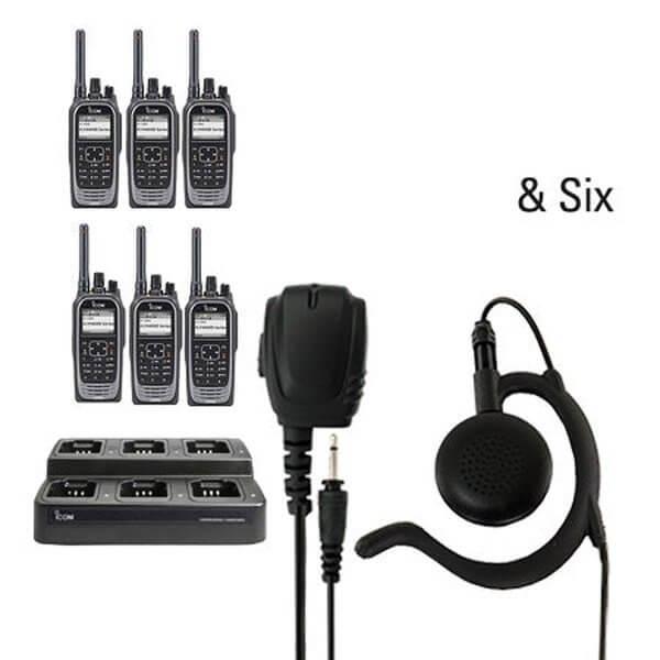 Icom IC-F4400D / F3400D NXDN iDAS Digital Portable Radio "Six Pack"-Icom-ICF44-34DT-6-EH