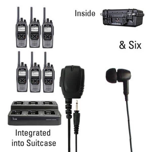 Icom IC-F4400D / F3400D NXDN iDAS Digital Portable Radio "Six Pack"-Icom-ICF44-34DS-6-EB-S