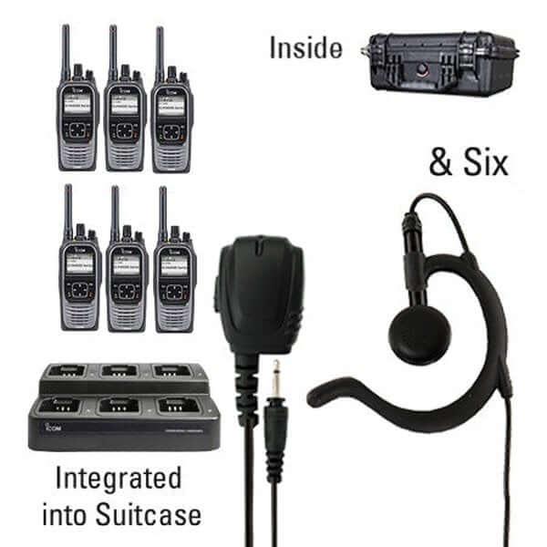 Icom IC-F4400D / F3400D NXDN iDAS Digital Portable Radio "Six Pack"-Icom-ICF44-34DS-6-BEH-S