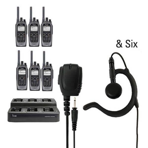 Icom IC-F4400D / F3400D NXDN iDAS Digital Portable Radio "Six Pack"-Icom-ICF44-34DT-6-BEH