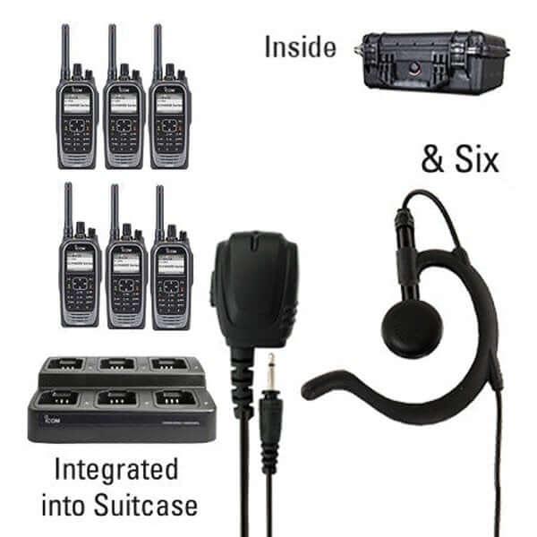 Icom IC-F4400D / F3400D NXDN iDAS Digital Portable Radio "Six Pack"-Icom-ICF44-34DT-6-BEH-S