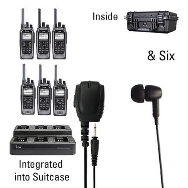 Icom IC-F4400D / F3400D NXDN iDAS Digital Portable Radio "Six Pack"-Icom-ICF44-34DT-6-EB-S