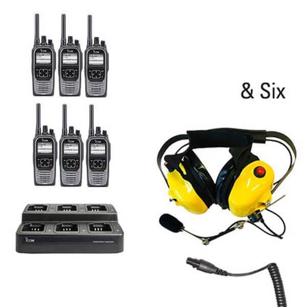 Icom IC-F4400D / F3400D NXDN iDAS Digital Portable Radio "Six Pack"-Icom-ICF44-34DS-6-SHD