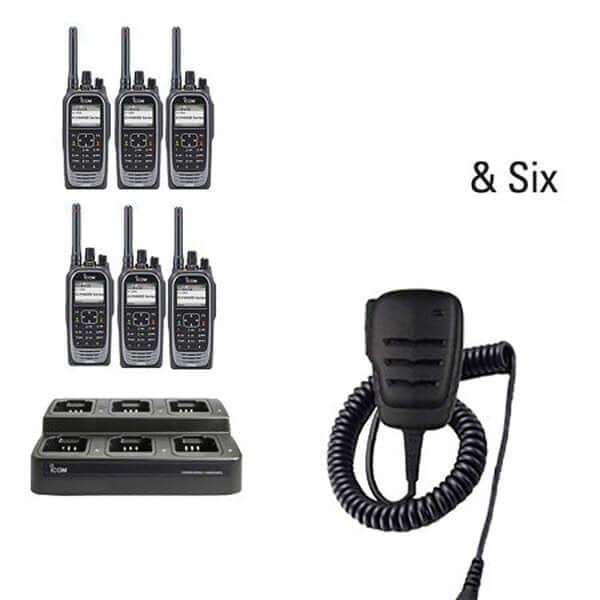Icom IC-F4400D / F3400D NXDN iDAS Digital Portable Radio "Six Pack"-Icom-ICF44-34DT-6-RSM