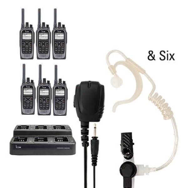 Icom IC-F4400D / F3400D NXDN iDAS Digital Portable Radio "Six Pack"-Icom-ICF44-34DT-6-TEH-N