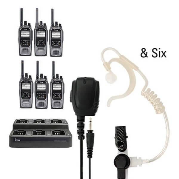 Icom IC-F4400D / F3400D NXDN iDAS Digital Portable Radio "Six Pack"-Icom-ICF44-34DS-6-TEH-N